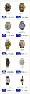 時計の買取参考価格の画像